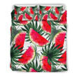 White Palm Leaf Watermelon Bedding Set All Over Prints