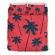 Black Red Palm Tree Bedding Set All Over Prints