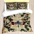 Dragonfly Cotton Bed Sheets Spread Comforter Duvet Cover Bedding Set Iyvn