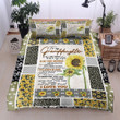 Sunflower Grandma To Granddaughter Bedding Set All Over Prints