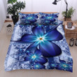 Abstract Blue Flower Bedding Set All Over Prints