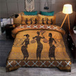 Traditional Black Woman Dancing African Duvet Cover Bedding Set