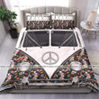 Hippie Car And Flowers Cover Bedding Set