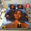 Black Girl With Flower African Custom Name Duvet Cover Bedding Set