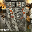 Skull King And Queen Card Bedding Set (Duvet Cover & Pillow Cases)