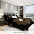 Yin Yang, Mandala, Black And Gold Cotton Bed Sheets Spread Comforter Duvet Cover Bedding Sets
