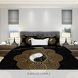 Yin Yang, Mandala, Black And Gold Cotton Bed Sheets Spread Comforter Duvet Cover Bedding Sets