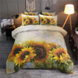 Sunflower Cotton Bed Sheets Spread Comforter Duvet Cover Bedding Sets