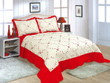 Christmas Snowflake Cotton Bed Sheets Spread Comforter Duvet Cover Bedding Sets