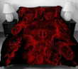 Ties-Black Red Skull Duvet Cover Bedding Set