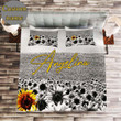 Sunflower Personalized Custom Name Bedding Set (Duvet Cover & Pillowcases)