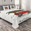 Christmas Tree Red Truck Merry X-Mas Gifts Cotton Bed Sheets Spread Comforter Duvet Cover Bedding Sets