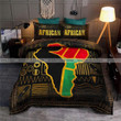 Black African Map With Pattern Duvet Cover Bedding Set