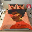 African Glow Modern Black Girl Magic Custom Name Duvet Cover Bedding Set