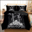 Skull Motorcycle Cotton Bed Sheets Spread Comforter Duvet Cover Bedding Sets