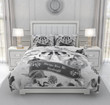 Skull Couple Cotton Bed Sheets Spread Comforter Duvet Cover Bedding Sets