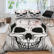 Skull Cotton Bed Sheets Spread Comforter Duvet Cover Bedding Sets