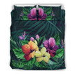 Hawaii Garden Hibiscus Flowers Bedding Set (Duvet Cover & Pillow Cases)
