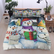 Snowman Cotton Bed Sheets Spread Comforter Duvet Cover Bedding Sets