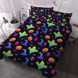 Neon Rainbow Halloween Cotton Bed Sheets Spread Comforter Duvet Cover Bedding Sets