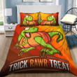 Dinosaur Trick Rawr Treat Cotton Bed Sheets Spread Comforter Duvet Cover Bedding Sets Gift For Halloween