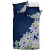 Jamaica Lignum Vitae Cobalt Blue Cotton Bed Sheets Spread Comforter Duvet Cover Bedding Sets