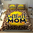 Softball Mom Cotton Bed Sheets Spread Comforter Duvet Cover Bedding Sets Gifts For Mothers Day