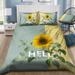 Sunflower Lets Say Hello Cotton Bed Sheets Spread Comforter Duvet Cover Bedding Sets