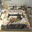 Sewing Is My Therapy Cotton Bed Sheets Spread Comforter Duvet Cover Bedding Sets