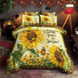 Sunflower Keep Your Face Towards The Sunshine Cotton Bed Sheets Spread Comforter Duvet Cover Bedding Sets