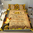 Personalized Sunflower To My Granddaughter From Grandma You Are Braver Than You Believe Cotton Bed Sheets Spread Comforter Duvet Cover Bedding Sets