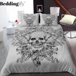Cream Rose Skull Clh1410085B Bedding Sets