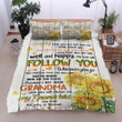 Personalized To My Granddaughter Sunflower From Grandma My Love Will Follow You Cotton Bed Sheets Spread Comforter Duvet Cover Bedding Sets