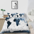 3D World Map Pattern Cotton Bed Sheets Spread Comforter Duvet Cover Bedding Sets