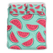 Blue Cute Watermelon Cotton Bed Sheets Spread Comforter Duvet Cover Bedding Sets