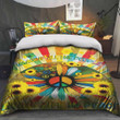 Hippie Peace Sunflower Cotton Bed Sheets Spread Comforter Duvet Cover Bedding Sets
