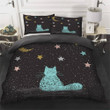 Cat Galaxy Cotton Bed Sheets Spread Comforter Duvet Cover Bedding Sets