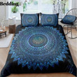Black Blue Mandala Bedding Set Iy