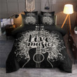 Live Music Black Background Cotton Bed Sheets Spread Comforter Duvet Cover Bedding Sets