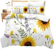 Sunflower With White Background Bedding Set Iy
