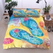 Beach Flip Flops Cotton Bed Sheets Spread Comforter Duvet Cover Bedding Sets