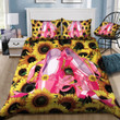 3D Ballet Shoes And Sunflowers Cotton Bed Sheets Spread Comforter Duvet Cover Bedding Sets