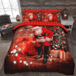 Santa Claus Out Of Fireplace Cotton Bed Sheets Spread Comforter Duvet Cover Bedding Sets Perfect Gifts For Santa Claus Lover Gifts For Birthday Christmas Thanksgiving