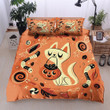 3D Cute Cat Asking For Candies On Halloween Day Cotton Bed Sheets Spread Comforter Duvet Cover Bedding Sets