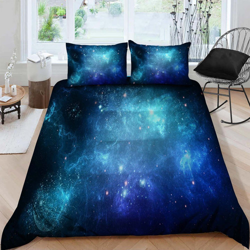 Galaxy Cotton Bed Sheets Spread Comforter Duvet Cover Bedding Sets