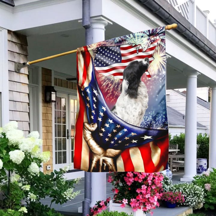 Happy Independence Day English Springer Spaniel Flag