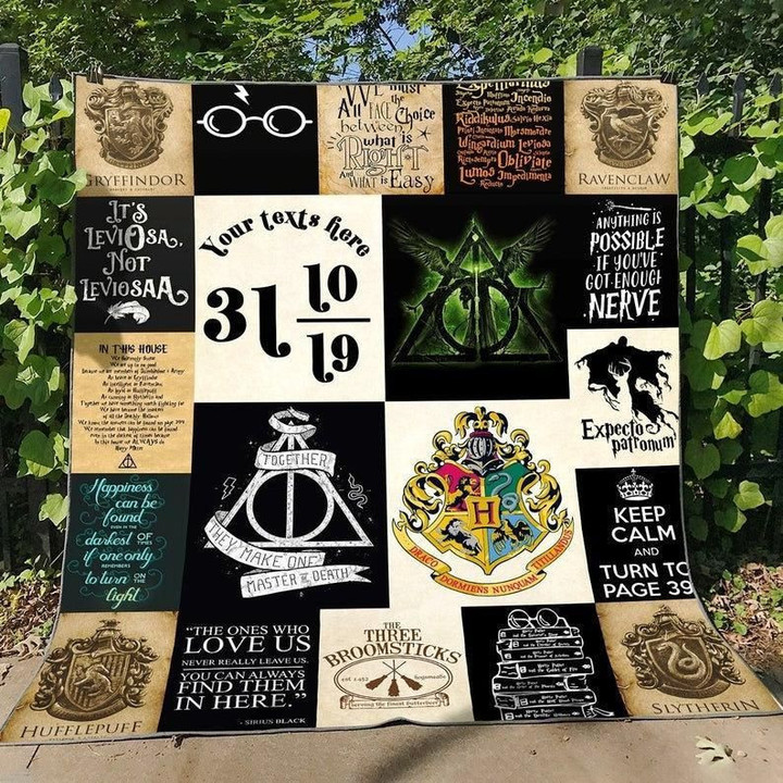 Harry Potter Fleece Quilt Blanket Personalized Customized Home Bedroom Decor Gift