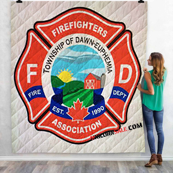 Firefighter St Clair Township Fire Department 3D Customized Personalized Quilt Blanket