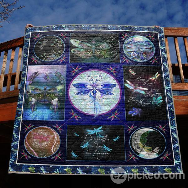 Dragonflies Are Kisses From Heaven Quilt Blanket Tm99 – Quilt