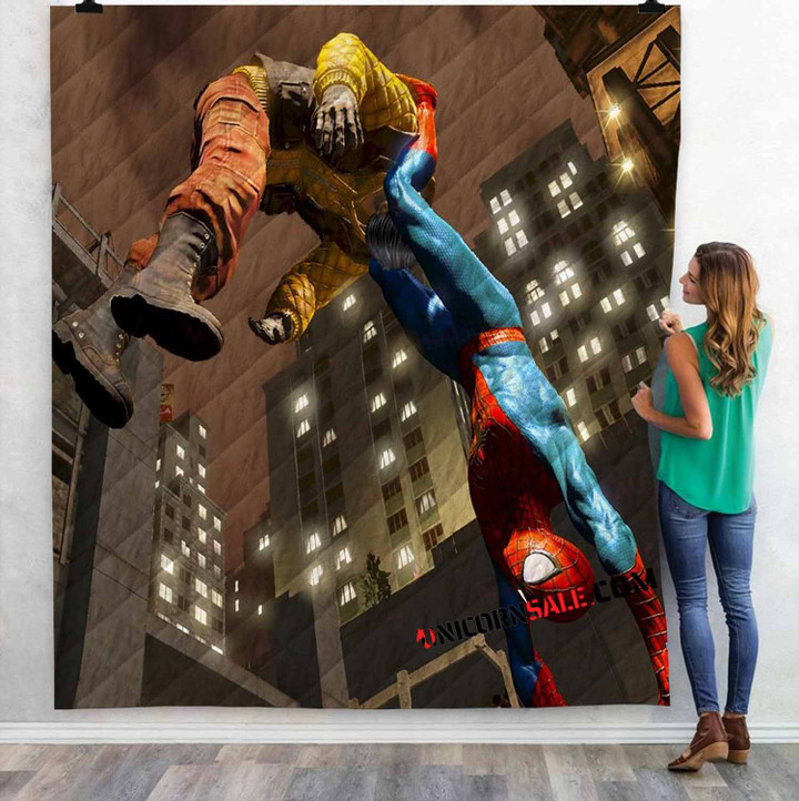 Spider-Man 2 v 3D Customized Personalized Quilt Blanket